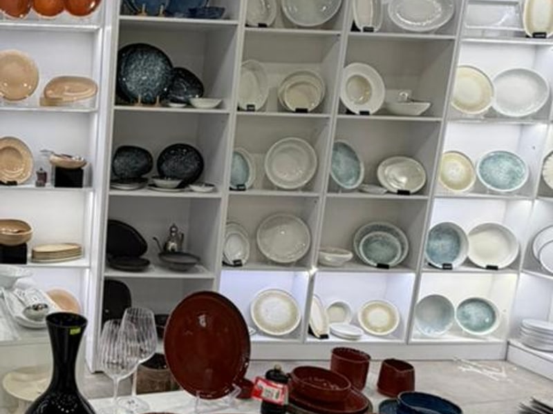 Stoneware bowls and serving plates