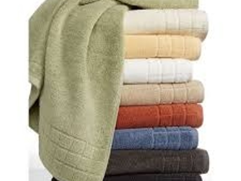 Stack of colorful folded towels
